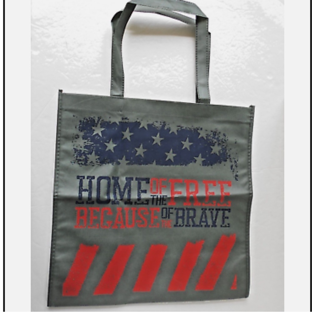 Home Of The Free - Tunnel To Towers Foundation Reusable Tote Bag, 14.5"X14.5"X6